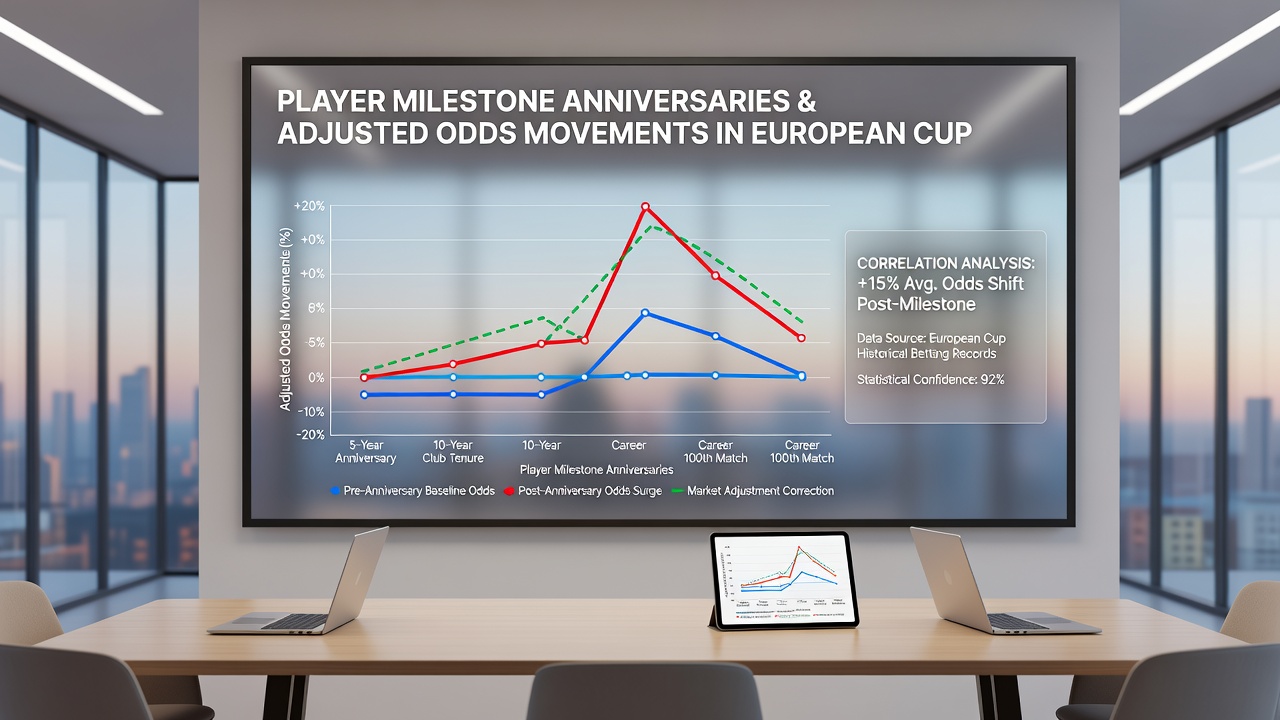 Betting odds screen displaying movements during a Champions League tie involving a milestone player
